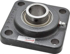 Browning - 1" ID, 3-3/4" OAL x 3-3/4" OAH 4-Bolt Flange - 1,651 Lb Static Cap, 2,801 Lb Dyn Cap, 2-3/4" Btw Mnt Hole Ctrs, Cast Iron - USA Tool & Supply