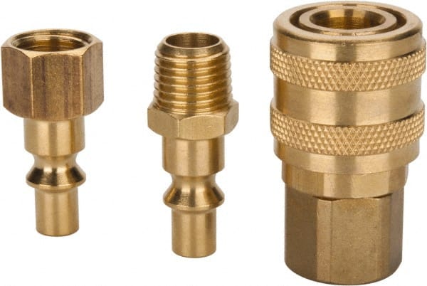 Value Collection - 3 Piece 1/4" Body 1/4 NPT 145 psi ARO Pneumatic Coupling Plug Set - USA Tool & Supply