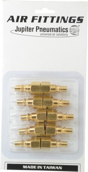 Value Collection - 10 Piece 1/4" Body 1/4 NPT 215 psi Steel ARO Pneumatic Coupling Plug Set - USA Tool & Supply