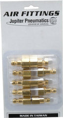 Value Collection - 10 Piece 1/4" Body 1/4 NPT 215 psi Steel Tru-Flate Automotive Pneumatic Coupling Plug Set - USA Tool & Supply