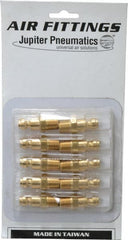 Value Collection - 10 Piece 1/4" Body 1/4 NPT 215 psi Steel Tru-Flate Automotive Pneumatic Coupling Plug Set - USA Tool & Supply
