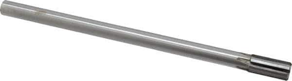 Made in USA - 1/2" Diam, 7/16" Max Diam Straight Shank, 1" Flute Length, Machine Expansion Reamer - Straight Flute, 8" OAL, Right Hand Cut, 6 Flutes, Carbide-Tipped, Bright Finish - USA Tool & Supply