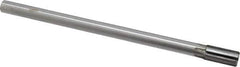 Made in USA - 1/2" Diam, 7/16" Max Diam Straight Shank, 1" Flute Length, Machine Expansion Reamer - Straight Flute, 8" OAL, Right Hand Cut, 6 Flutes, Carbide-Tipped, Bright Finish - USA Tool & Supply