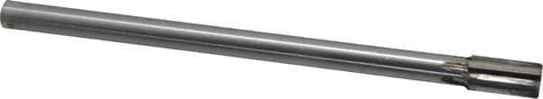 Made in USA - 17/32" Diam, 7/16" Max Diam Straight Shank, 1" Flute Length, Machine Expansion Reamer - Straight Flute, 8" OAL, Right Hand Cut, 6 Flutes, Carbide-Tipped, Bright Finish - USA Tool & Supply
