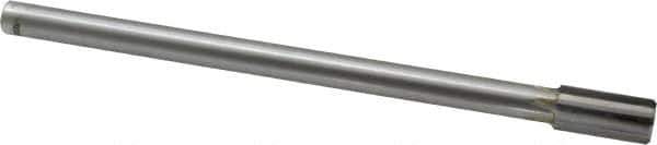 Made in USA - 9/16" Diam, 7/16" Max Diam Straight Shank, 1-1/8" Flute Length, Machine Expansion Reamer - Straight Flute, 8" OAL, Right Hand Cut, 6 Flutes, Carbide-Tipped, Bright Finish - USA Tool & Supply