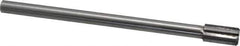 Made in USA - 19/32" Diam, 7/16" Max Diam Straight Shank, 1-1/8" Flute Length, Machine Expansion Reamer - Straight Flute, 8" OAL, Right Hand Cut, 6 Flutes, Carbide-Tipped, Bright Finish - USA Tool & Supply