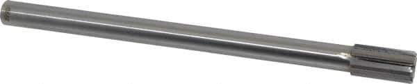 Made in USA - 11/16" Diam, 9/16" Max Diam Straight Shank, 1-1/4" Flute Length, Machine Expansion Reamer - Straight Flute, 9" OAL, Right Hand Cut, 6 Flutes, Carbide-Tipped, Bright Finish - USA Tool & Supply