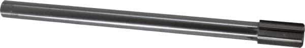 Made in USA - 23/32" Diam, 9/16" Max Diam Straight Shank, 1-1/4" Flute Length, Machine Expansion Reamer - Straight Flute, 9" OAL, Right Hand Cut, 6 Flutes, Carbide-Tipped, Bright Finish - USA Tool & Supply