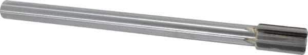 Made in USA - 25/32" Diam, 5/8" Max Diam Straight Shank, 1-3/8" Flute Length, Machine Expansion Reamer - Straight Flute, 9-1/2" OAL, Right Hand Cut, 6 Flutes, Carbide-Tipped, Bright Finish - USA Tool & Supply