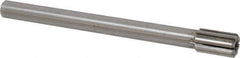Made in USA - 15/16" Diam, 3/4" Max Diam Straight Shank, 1-1/2" Flute Length, Machine Expansion Reamer - Straight Flute, 10" OAL, Right Hand Cut, 8 Flutes, Carbide-Tipped, Bright Finish - USA Tool & Supply
