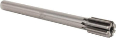 Made in USA - 1-1/8" Diam, 7/8" Max Diam Straight Shank, 1-3/4" Flute Length, Machine Expansion Reamer - Straight Flute, 11" OAL, Right Hand Cut, 8 Flutes, Carbide-Tipped, Bright Finish - USA Tool & Supply
