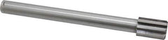 Made in USA - 1-3/8" Diam, 1" Max Diam Straight Shank, 2" Flute Length, Machine Expansion Reamer - Straight Flute, 12" OAL, Right Hand Cut, 8 Flutes, Carbide-Tipped, Bright Finish - USA Tool & Supply