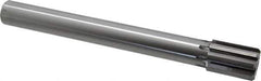 Made in USA - 1-1/2" Diam, 1-1/4" Max Diam Straight Shank, 2-1/8" Flute Length, Machine Expansion Reamer - Straight Flute, 12-1/2" OAL, Right Hand Cut, 8 Flutes, Carbide-Tipped, Bright Finish - USA Tool & Supply