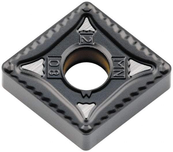 Kennametal - CNMG432 MN Grade KCP05 Carbide Turning Insert - TiCN/Al2O3 Finish, 80° Diamond, 1/2" Inscr Circle, 3/16" Thick, 1/32" Corner Radius - USA Tool & Supply