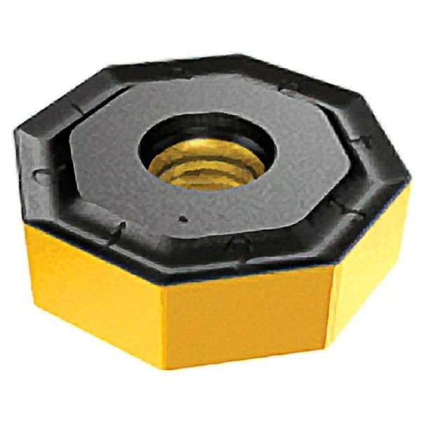 Iscar - ONHU080608 MM Grade IC950 Carbide Milling Insert - TiAlN Finish, 0.2362" Thick, 0.7953" Inscribed Circle, 0.8mm Corner Radius - USA Tool & Supply