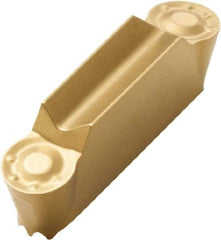 Seco - LCMF, 0.393" Cutting Width, MP, CP500 Grade, Double End Multi-Directional Turning Insert - TiAlN, TiN Coated - USA Tool & Supply