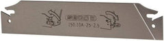 Seco - 0.984" Blade Height, 0.079" Blade Width, 5.91" OAL, Neutral Cut, Double End Indexable Cut-Off Blade - 150.10A Blade, 150.10 Series - USA Tool & Supply