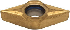 Seco - DCMT21.50.5 F1 Grade TS2000 Carbide Turning Insert - TiAlN/TiN Finish, 55° Diamond, 1/4" Inscr Circle, 3/32" Thick, 0.0078" Corner Radius - USA Tool & Supply