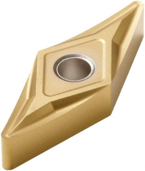 Seco - VNGM332 MF1 Grade TS2000 Carbide Turning Insert - TiAlN/TiN Finish, 35° Diamond, 3/8" Inscr Circle, 3/16" Thick, 1/32" Corner Radius - USA Tool & Supply