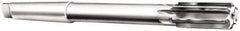 Made in USA - 9/16" Diam, 1MT Morse Taper Shank, 1-1/8" Flute Length, Machine Expansion Reamer - Straight Flute, 8" OAL, Right Hand Cut, 6 Flutes, Carbide-Tipped, Bright Finish - USA Tool & Supply