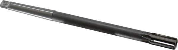 Made in USA - 1/2" Diam, 1MT Morse Taper Shank, 1" Flute Length, Machine Expansion Reamer - Straight Flute, 8" OAL, Right Hand Cut, 6 Flutes, Carbide-Tipped, Bright Finish - USA Tool & Supply