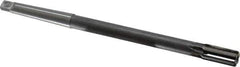 Made in USA - 1/2" Diam, 1MT Morse Taper Shank, 1" Flute Length, Machine Expansion Reamer - Straight Flute, 8" OAL, Right Hand Cut, 6 Flutes, Carbide-Tipped, Bright Finish - USA Tool & Supply