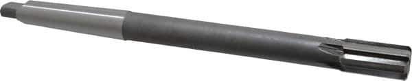 Made in USA - 3/4" Diam, 2MT Morse Taper Shank, 1-3/8" Flute Length, Machine Expansion Reamer - Straight Flute, 9-1/2" OAL, Right Hand Cut, 6 Flutes, Carbide-Tipped, Bright Finish - USA Tool & Supply