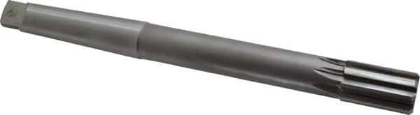 Made in USA - 1" Diam, 3MT Morse Taper Shank, 1-5/8" Flute Length, Machine Expansion Reamer - Straight Flute, 10-1/2" OAL, Right Hand Cut, 8 Flutes, Carbide-Tipped, Bright Finish - USA Tool & Supply
