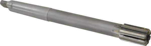 Made in USA - 1-1/8" Diam, 3MT Morse Taper Shank, 1-3/4" Flute Length, Machine Expansion Reamer - Straight Flute, 11" OAL, Right Hand Cut, 8 Flutes, Carbide-Tipped, Bright Finish - USA Tool & Supply