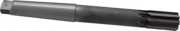 Made in USA - 1-1/4" Diam, 4MT Morse Taper Shank, 1-7/8" Flute Length, Machine Expansion Reamer - Straight Flute, 11-1/2" OAL, Right Hand Cut, 8 Flutes, Carbide-Tipped, Bright Finish - USA Tool & Supply