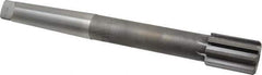 Made in USA - 1-1/2" Diam, 4MT Morse Taper Shank, 2-1/8" Flute Length, Machine Expansion Reamer - Straight Flute, 12-1/2" OAL, Right Hand Cut, 8 Flutes, Carbide-Tipped, Bright Finish - USA Tool & Supply