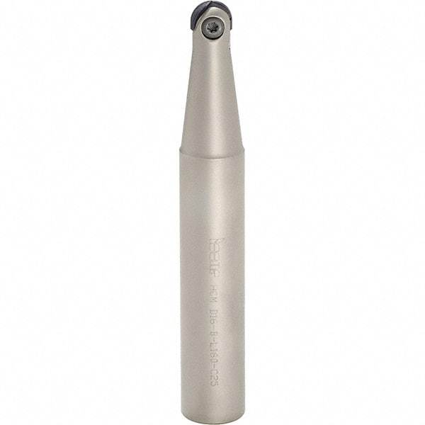 Iscar - 5/8" Cut Diam, 3/4" Shank Diam, 6-1/2" OAL, Indexable Ball Nose End Mill - 2-1/2" Head Length, Straight Shank, HCM D.62 Toolholder, HBF-QF, HBR-QF, HCD-QF, HCR Insert - USA Tool & Supply