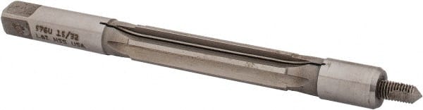 Made in USA - 15/32" Reamer Diam, 0.4640" Diam Straight Shank, 1-13/16" Flute Length, Hand Expansion Reamer - USA Tool & Supply