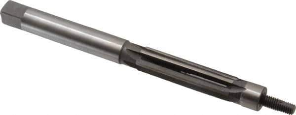 Made in USA - 1/2" Reamer Diam, 0.4950" Diam Straight Shank, 1-13/16" Flute Length, Hand Expansion Reamer - Straight Flute, 5-1/2" OAL, Right Hand Cut, 6 Flutes, High Speed Steel - USA Tool & Supply
