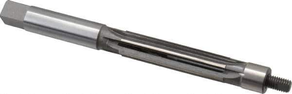 Made in USA - 5/8" Reamer Diam, 0.6200" Diam Straight Shank, 2-1/2" Flute Length, Hand Expansion Reamer - Straight Flute, 6-1/2" OAL, Right Hand Cut, 6 Flutes, High Speed Steel - USA Tool & Supply