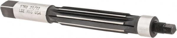 Made in USA - 23/32" Reamer Diam, 0.6825" Diam Straight Shank, 2-1/2" Flute Length, Hand Expansion Reamer - USA Tool & Supply