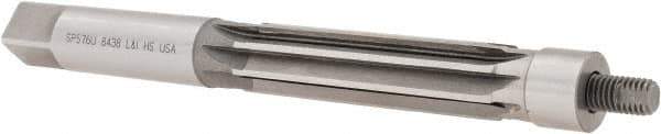 Made in USA - 27/32" Reamer Diam, 0.8075" Diam Straight Shank, 3-1/16" Flute Length, Hand Expansion Reamer - Straight Flute, 7-9/16" OAL, Right Hand Cut, High Speed Steel - USA Tool & Supply