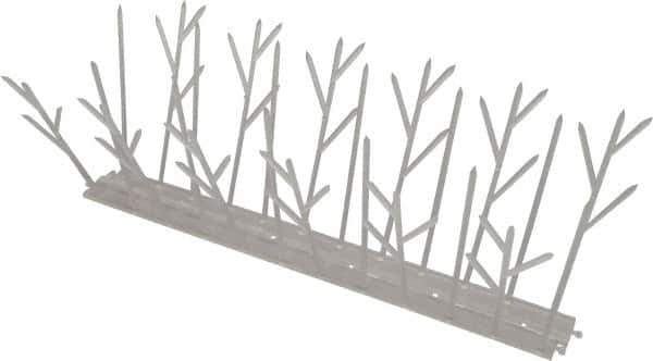 Bird-X - Plastic Bird Spikes - 4-1/2 Inch High x 4-1/2 Inch Wide x 10 Ft. Long x 1 Inch Thick - USA Tool & Supply