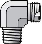 Parker - 1" OD, Steel Zinc Plated Male Elbow - 3,000 Max Working psi, O-Ring Face Seal/NPTF Ends - USA Tool & Supply
