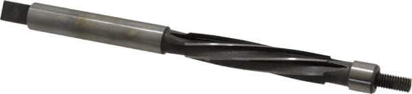 Made in USA - 3/8" Reamer Diam, Straight Shank, 1-3/4" Flute Length, Hand Expansion Reamer - Spiral Flute, 4-1/4" OAL, Left Hand Spiral, Right Hand Cut, 6 Flutes, High Speed Steel - USA Tool & Supply