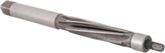 Made in USA - 7/16" Reamer Diam, Straight Shank, 1-3/4" Flute Length, Hand Expansion Reamer - Spiral Flute, 4-1/2" OAL, Left Hand Spiral, Right Hand Cut, 6 Flutes, High Speed Steel - USA Tool & Supply