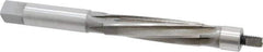 Made in USA - 1/2" Reamer Diam, Straight Shank, 1-13/16" Flute Length, Hand Expansion Reamer - Spiral Flute, 5" OAL, Left Hand Spiral, Right Hand Cut, 6 Flutes, High Speed Steel - USA Tool & Supply