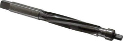 Made in USA - 5/8" Reamer Diam, Straight Shank, 2-1/2" Flute Length, Hand Expansion Reamer - Spiral Flute, 6" OAL, Left Hand Spiral, Right Hand Cut, 8 Flutes, High Speed Steel - USA Tool & Supply