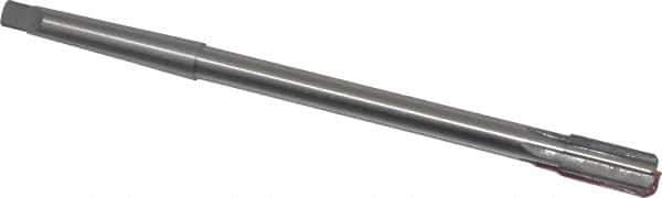Made in USA - 1/2" Diam, 7/16" Max Diam 1MT Morse Taper Shank, 1" Flute Length, Machine Expansion Reamer - Straight Flute, 8" OAL, Right Hand Cut, 6 Flutes, High Speed Steel, Bright Finish - USA Tool & Supply