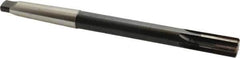 Made in USA - 11/16" Diam, 9/16" Max Diam 2MT Morse Taper Shank, 1-1/4" Flute Length, Machine Expansion Reamer - Straight Flute, 9" OAL, Right Hand Cut, 6 Flutes, High Speed Steel, Bright Finish - USA Tool & Supply