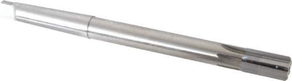 Made in USA - 23/32" Diam, 9/16" Max Diam 2MT Morse Taper Shank, 1-1/4" Flute Length, Machine Expansion Reamer - Straight Flute, 9" OAL, Right Hand Cut, 6 Flutes, High Speed Steel, Bright Finish - USA Tool & Supply