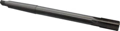 Made in USA - 3/4" Diam, 5/8" Max Diam 2MT Morse Taper Shank, 1-3/8" Flute Length, Machine Expansion Reamer - Straight Flute, 9-1/2" OAL, Right Hand Cut, 6 Flutes, High Speed Steel, Bright Finish - USA Tool & Supply