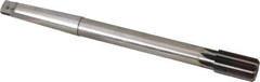 Made in USA - 13/16" Diam, 5/8" Max Diam 2MT Morse Taper Shank, 1-3/8" Flute Length, Machine Expansion Reamer - Straight Flute, 9-1/2" OAL, Right Hand Cut, 8 Flutes, High Speed Steel, Bright Finish - USA Tool & Supply