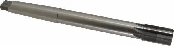 Made in USA - 1" Diam, 7/8" Max Diam 3MT Morse Taper Shank, 1-5/8" Flute Length, Machine Expansion Reamer - Straight Flute, 10-1/2" OAL, Right Hand Cut, 8 Flutes, High Speed Steel, Bright Finish - USA Tool & Supply