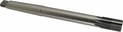 Made in USA - 1" Diam, 7/8" Max Diam 3MT Morse Taper Shank, 1-5/8" Flute Length, Machine Expansion Reamer - Straight Flute, 10-1/2" OAL, Right Hand Cut, 8 Flutes, High Speed Steel, Bright Finish - USA Tool & Supply